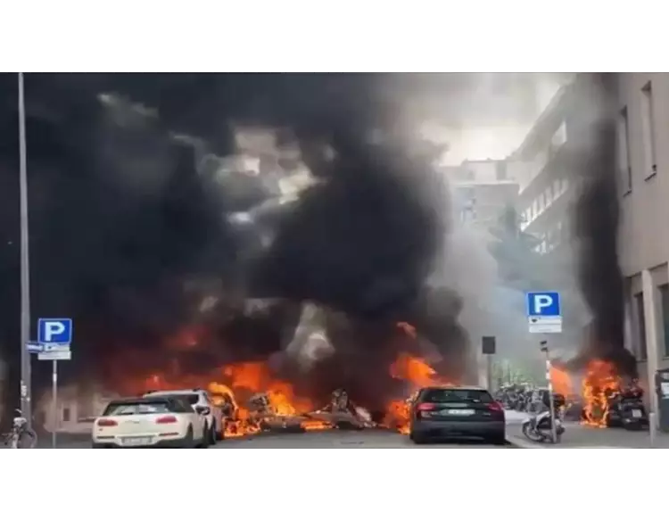 ઇટલીના મિલાન શહેરમાં મોટો વિસ્ફોટ, અનેક વાહનોમાં આગ લાગી