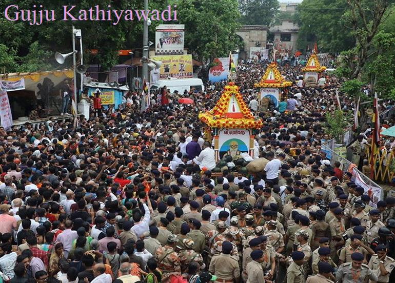 રથયાત્રા જમાલપુરથી ખમાસા તરફ આગળ વધી, અમીછાંટણા સાથે ભગવાન નગરચર્યાએ નીકળ્યા, ભક્તોની ભીડ ઘટી