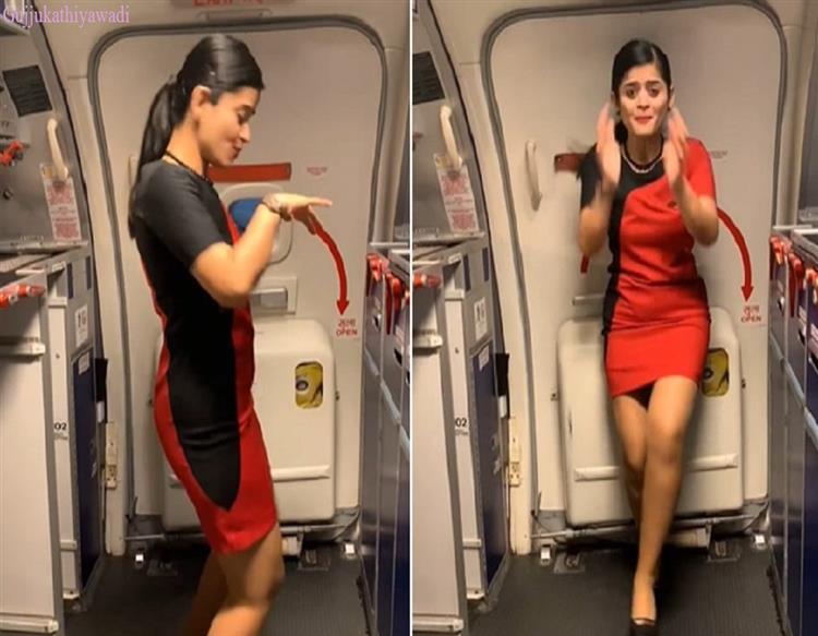 આલિયા ભટ્ટના ઢોલીડા ગીત પર એર હોસ્ટેસે કર્યો જોરદાર ડાન્સ,વીડિયો થયો વાયરલ.
