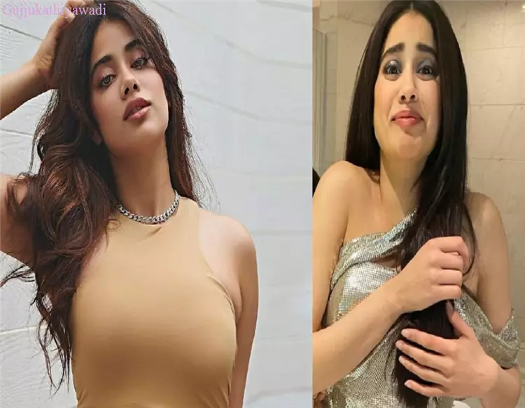  બધાની સામે જ ખુલી ગયું જાહ્નવી કપૂરનું બટન.પછી કેમેરા સામે જ..